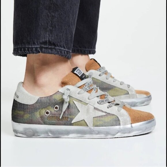 Golden Goose | Superstar Sneakers Camouflage Coffee Suede Size 10 (Size 40) - Picture 2 of 16